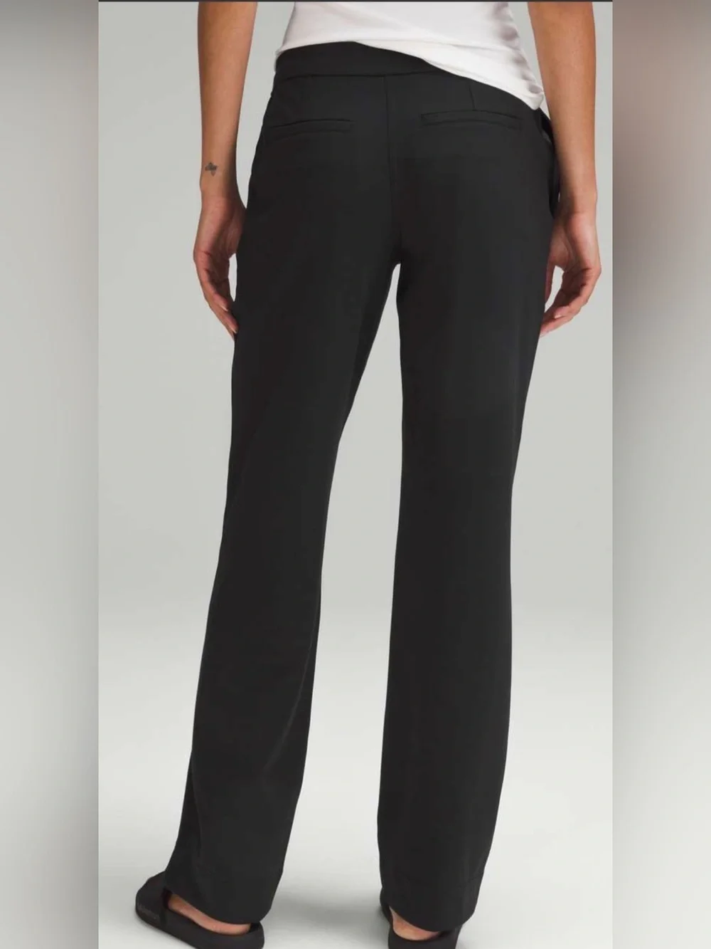Lululemon Luxtreme Mid Rise Straight Leg Trouser Black Size XL